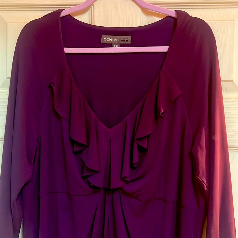 Beautiful deep purple dress!  Flattering empire waist!